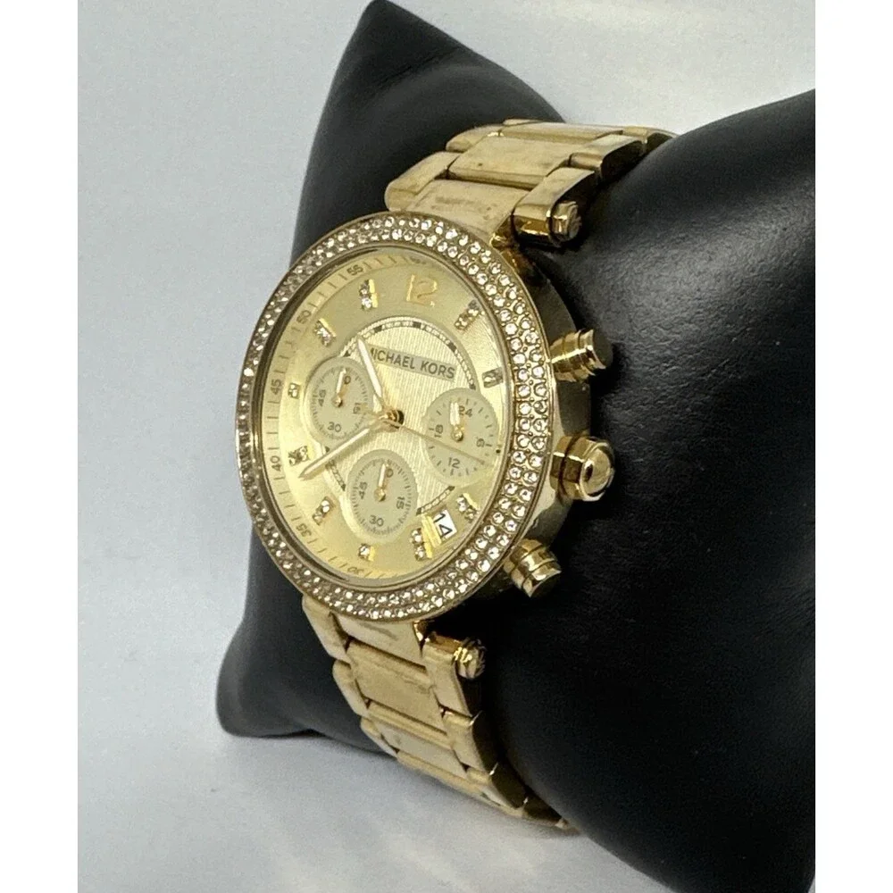 Michael Kors Parker MK5354 Women Gold Stainless Steel Analog Quartz Watch HME551